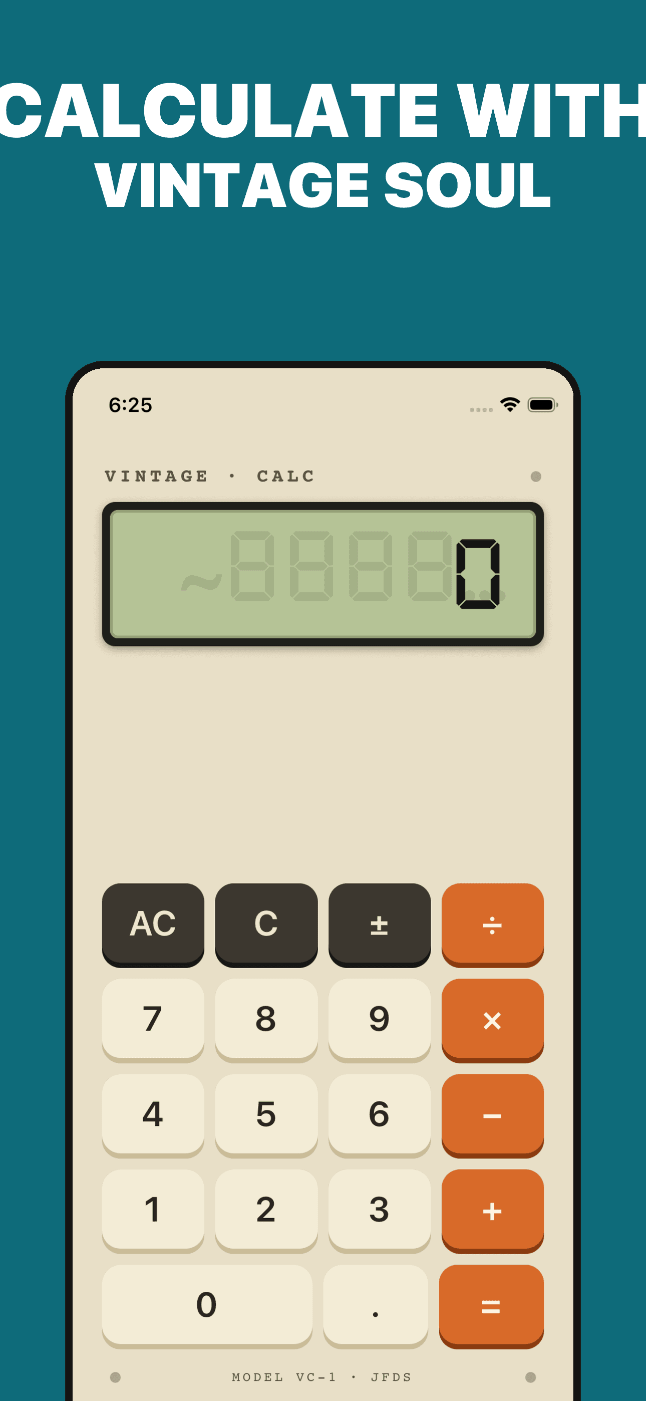 Calculate with vintage soul
